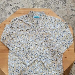 Tori Richard Blue and Yellow Floral Men's Shirt